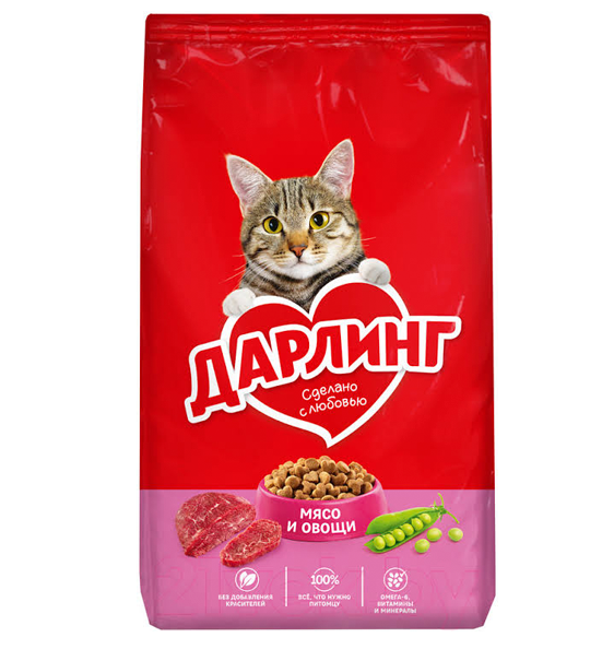 Дарлинг для кошек с мясом с овощами (на вес за 1кг)